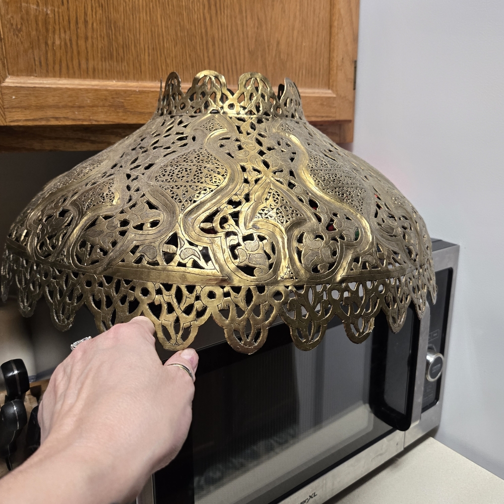 Ornate Gold Metal Lampshade